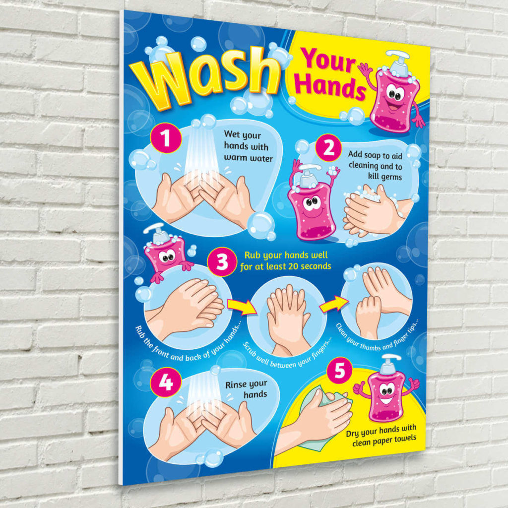 Wash Your Hands Sign for Schools and Nurseries | Hygiene Signs