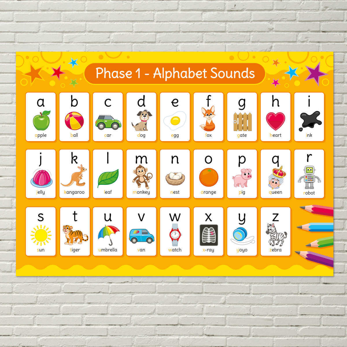 Phonics Phase 1 Alphabet Sounds Poster English Poster for Schools