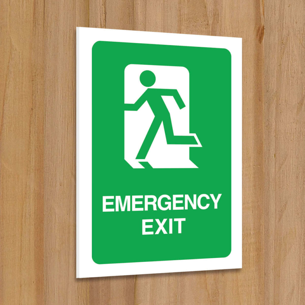 Emergency Exit Sign for Schools | The School Sign Shop