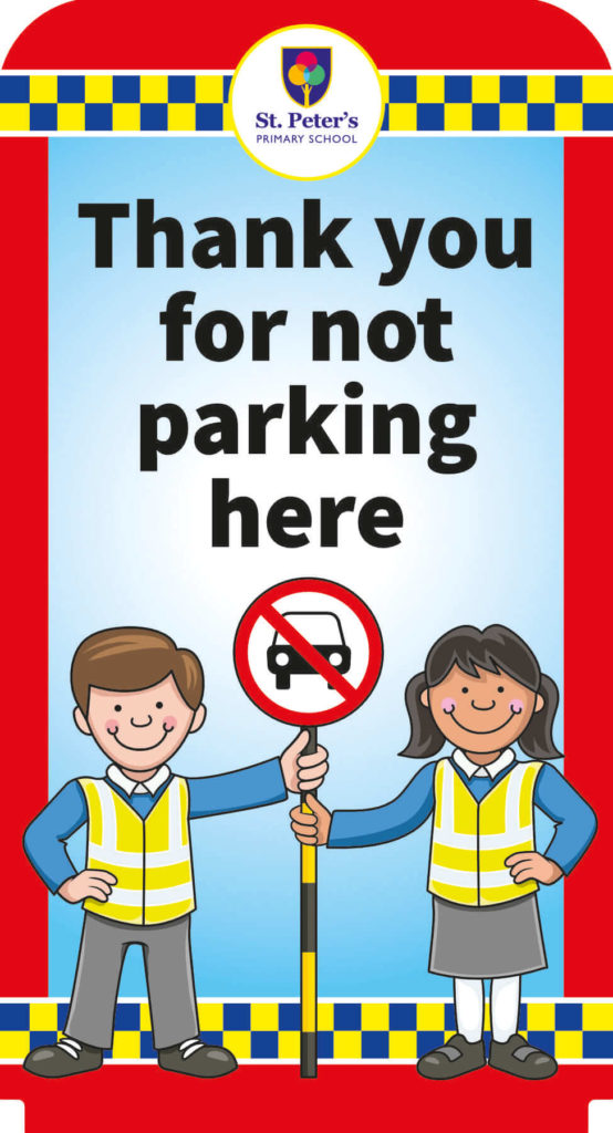 Thank You For Not Parking Here Pavement Sign - Traffic Sign for Schools