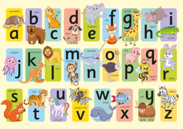 Alphabet Sign - Beautifully illustrated English Phonics Sign for Schools
