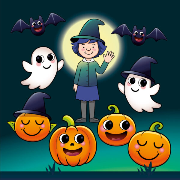 Happy Halloween Character Cutouts for Schools