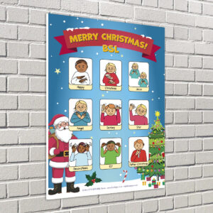 BSL Merry Christmas Set 2 Sign for Schools