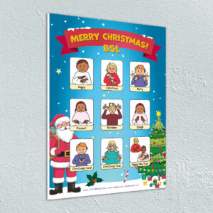 BSL Merry Christmas Set 1 Sign for Schools